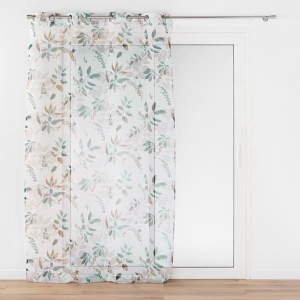 Bijela/zelena prozirna zavjesa 140x240 cm Dilaris – douceur d'intérieur