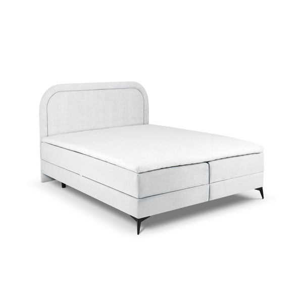 Svijetlo sivi boxspring krevet s prostorom za pohranu 160x200 cm Eclipse - Cosmopolitan Design