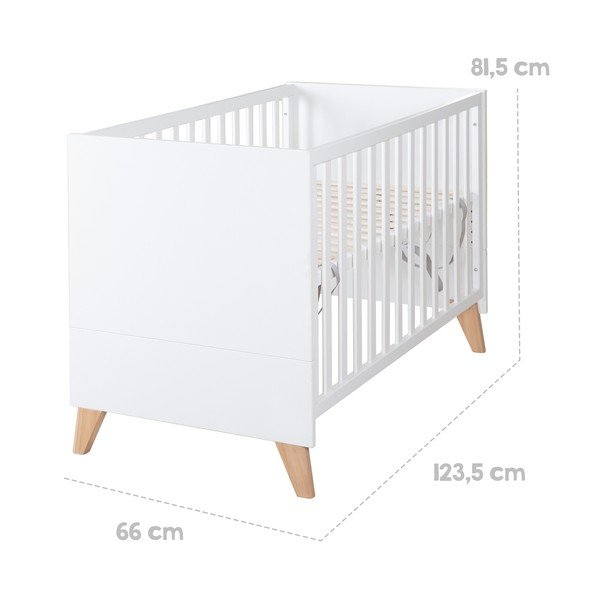 Bijeli dječji krevet 60x120 cm Léon – Roba-image-2