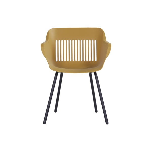 Oker žute plastične vrtne stolice u setu 2 kom Jill Rondo – Hartman-image-2