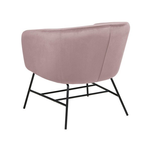 Puderasto ružičasta baršunasta fotelja Acton Ramsey-image-3