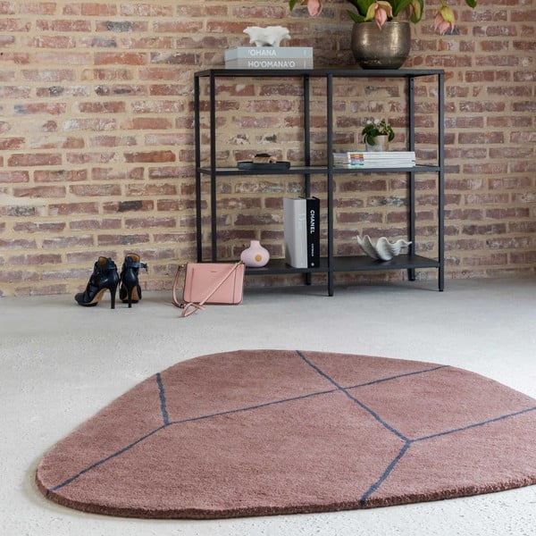 Ružičasti vuneni tepih 120x154 cm Shape - Mette Ditmer Denmark-image-1