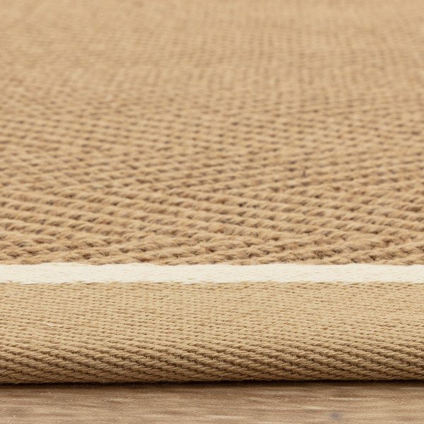 Obostrani/ručno rađen juten tepih u prirodnoj boji 240x340 cm Bordo Herringbone Linen – Asiatic Carpets-image-1