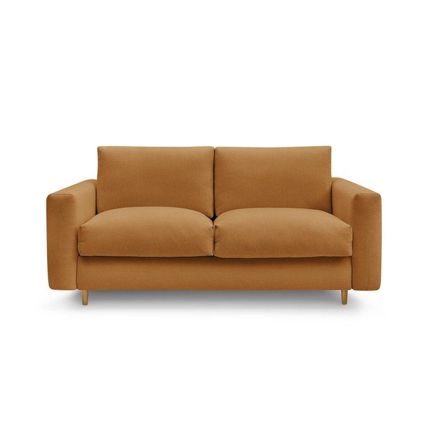 Senf žuta sofa za spavanje/sklopiva 220 cm Cocoone – Bobochic Paris