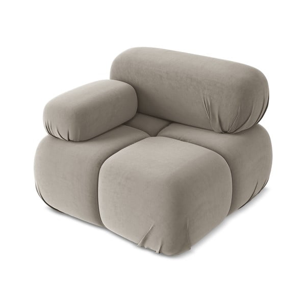 Bež baršunasti modularna sjedeća garnitura (s lijevim kutom) Lokua – Makamii-image-2