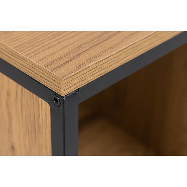 Biblioteka u dekoru hrasta u prirodnoj boji 77x79,5 cm Swindon – Actona-image-1
