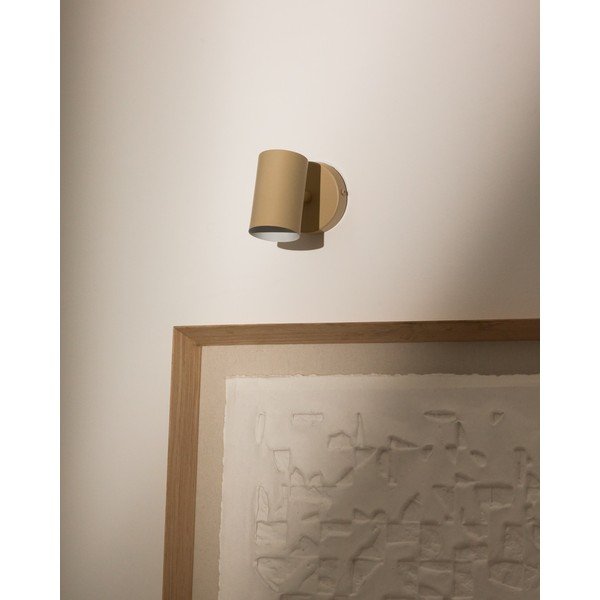Bež metalna zidna lampa Manie – Kave Home-image-1