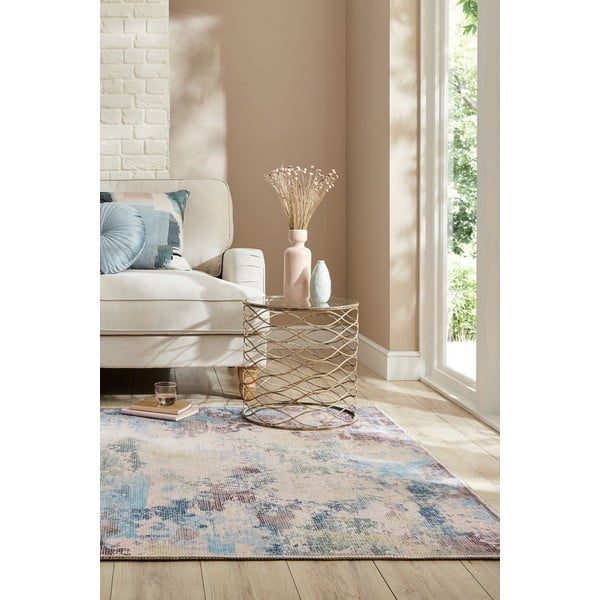 Plavi/ljubičasti perivi tepih od mješavine recikliranih vlakana 120x170 cm Reid – Flair Rugs-image-1