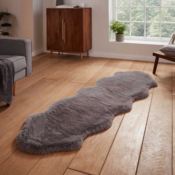 Siva sintetička staza 60x180 cm Super Teddy – Think Rugs-image-1