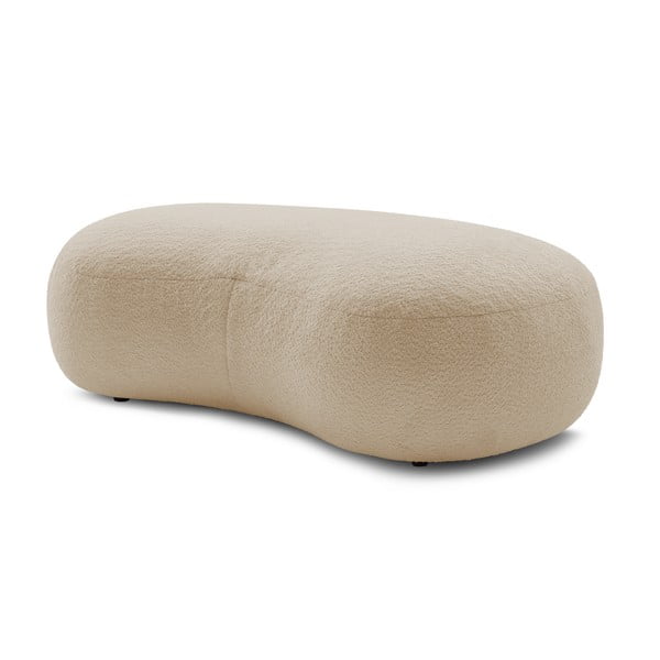 Bež tabure za noge od bouclé tkanine Saint-Germain – Bobochic Paris-image-3