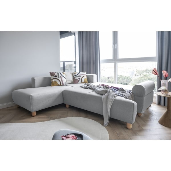 Svijetlo siva sklopiva kutna garnitura (lijevi kut) Bouncy Olli - Miuform-image-1