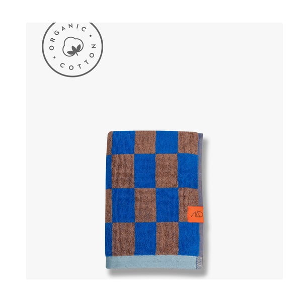 Plavo-smeđi ručnik od organskog pamuka 50x90 cm Retro - Mette Ditmer Denmark