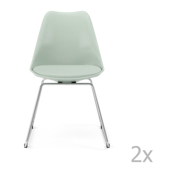 Set od 2 zeleno-sive Tenzo Gina stolice za blagovanje