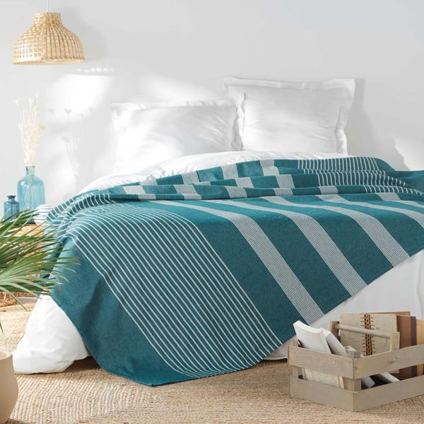Plavi prekrivač 220x240 cm Adele – douceur d'intérieur-image-1