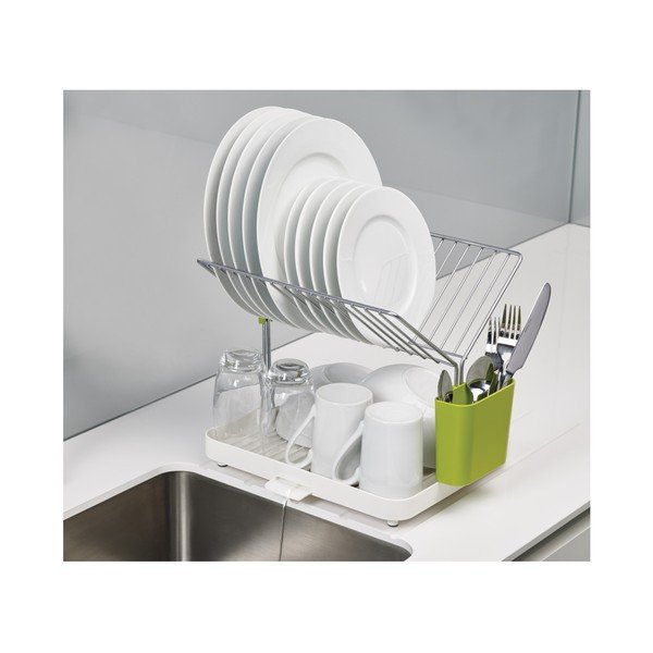 Zeleno-bijeli stalak za okapanje posuđa Joseph Joseph Y-Rack-image-3