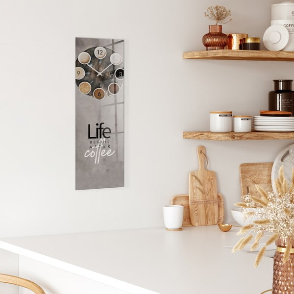 Zidni sat Styler Glassclock Coffee Love, 20 x 60 cm-image-1