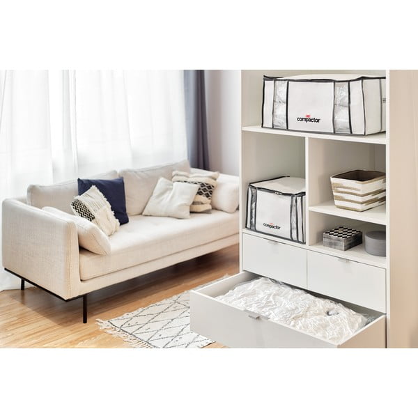 Vakuumska/ojačana tekstilna kutija za pohranu odjeće 65x45x27 cm Life – Compactor-image-3