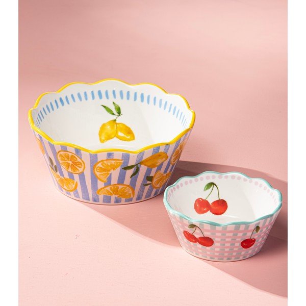 Žuta /svijetlo plava zdjela ø 16 cm Capri – Ladelle-image-3