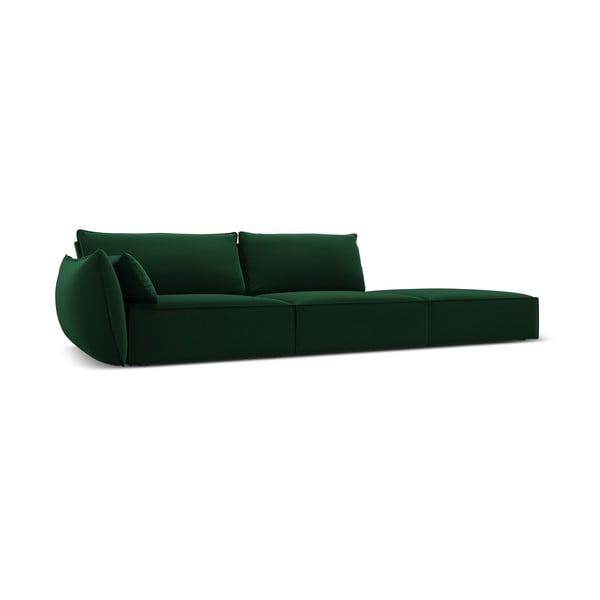 Tamno zelena baršunasta sofa s lijevim kutom 264 cm Vanda – Mazzini Sofas-image-2