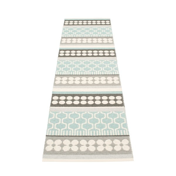 Siva/tirkizna unutarnja i vanjska staza 70x270 cm Asta Pale Turquoise – Pappelina