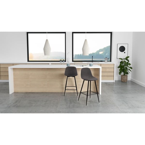 Sive podstavljene barske stolice u setu 2 kom (visine sjedala 65 cm) Wilma – Actona-image-2