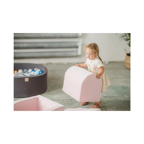 Svijetlo sivi baršunasti set mekanih igrački od pjene 45x143x30 cm Montessori – Meowbaby-image-4