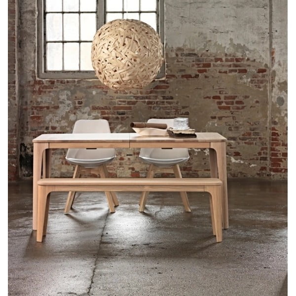 Klupa od drva bijelog hrasta Unique Furniture Amalfi-image-1