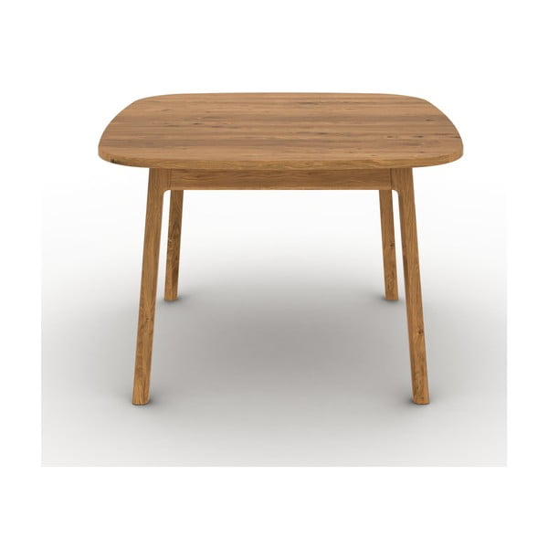 Blagovaonski stol od punog hrasta u prirodnoj boji 90x120 cm Twig – The Beds