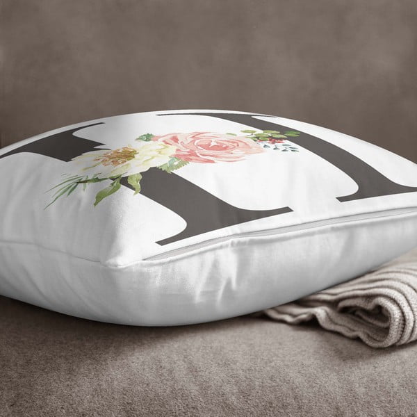 Jastučnica Minimalist Cushion Covers Floral Alphabet H, 45 x 45 cm