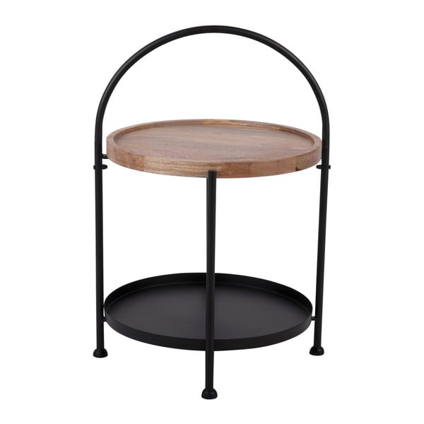 Okrugao pomoćni stol od masivnog manga ø 39 cm  Tray  – Leitmotiv