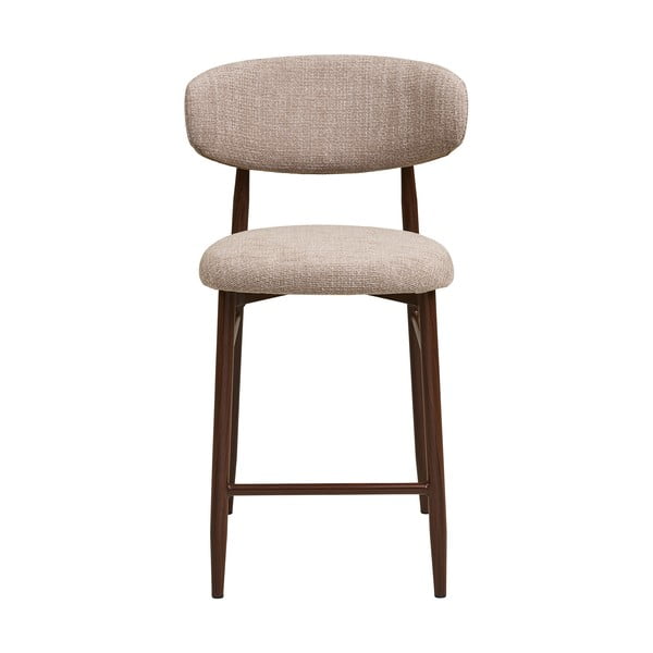 Bež/tamno smeđa podstavljena barska stolica (visine sjedala 65 cm) Levanto – House Nordic-image-4