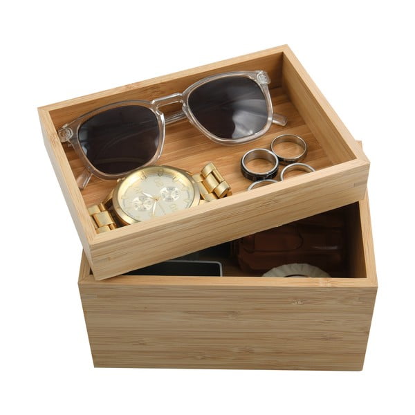 Kupaonski organizator od bambusa za kozmetiku u prirodnoj boji Isalys – MSV-image-4