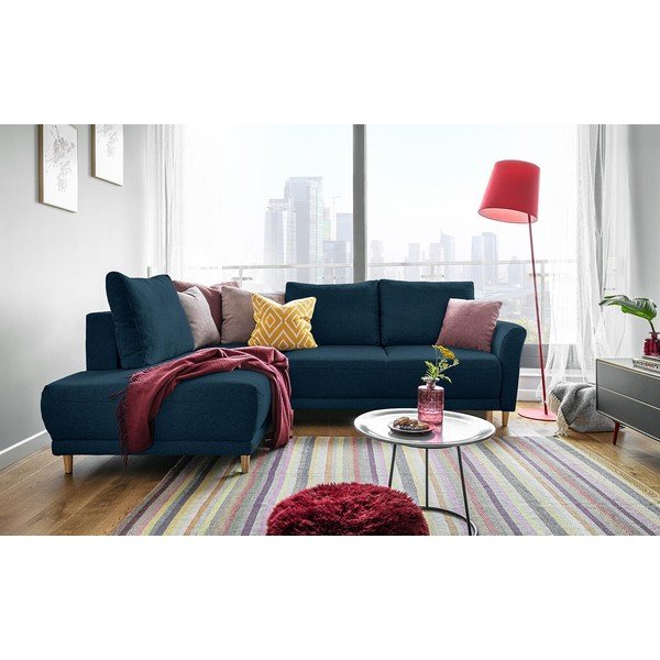 Tamnoplavi kauč na razvlačenje Miuform Lovely Annie, lijevi kut-image-1