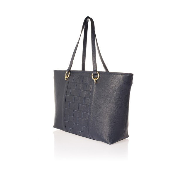 Plava kožna torbu Federica Bassi Elisa-image-2