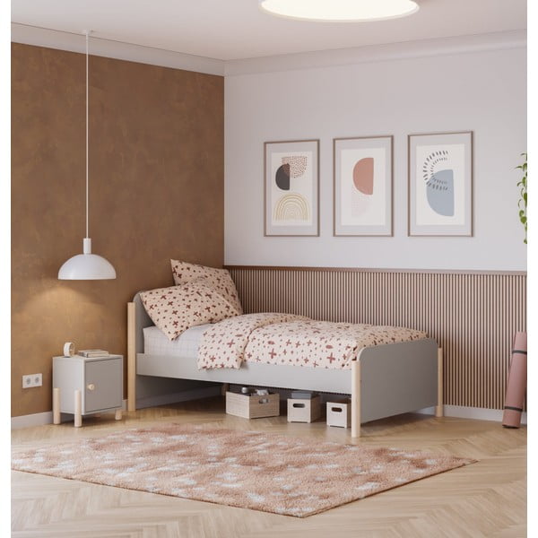 Krem dječji noćni ormarić od masivnog bora Enola – Marckeric-image-1