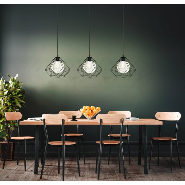 Crna viseća svjetiljka sa staklenim sjenilom VERNHAM – EGLO-image-1