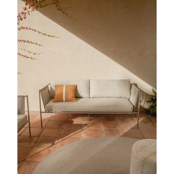Bež podstavljena vrtna sofa Zivia – Kave Home-image-1