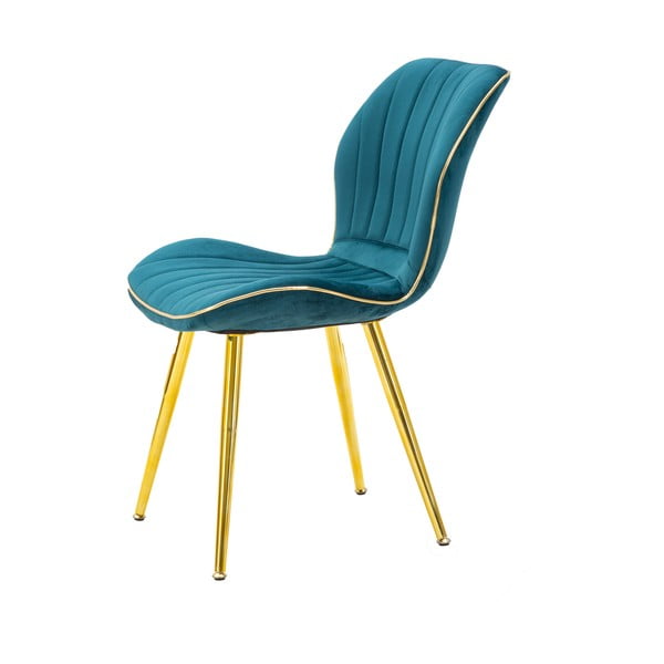 Set od 2 tirkizne tapecirane blagovaonske stolice Mauro Ferretti Paris-image-3