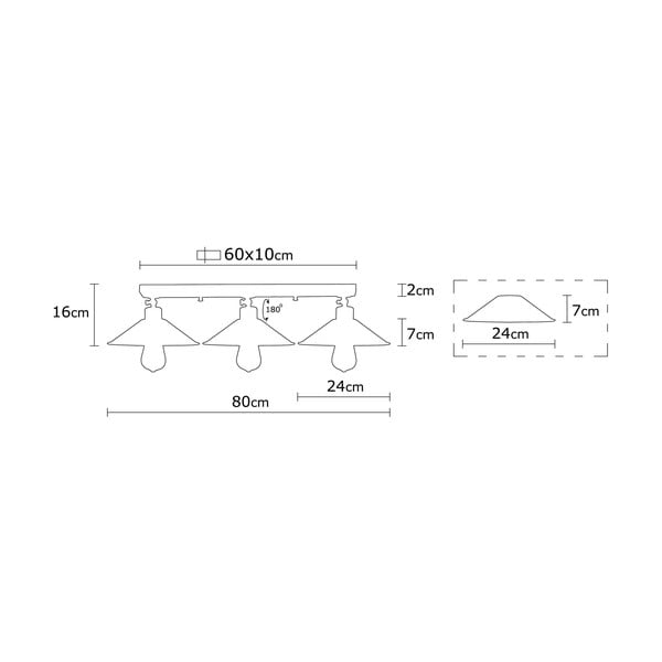 Stropna svjetiljka u brončanoj boji s metalnim sjenilom ø 24 cm Berceste – Opviq lights-image-3