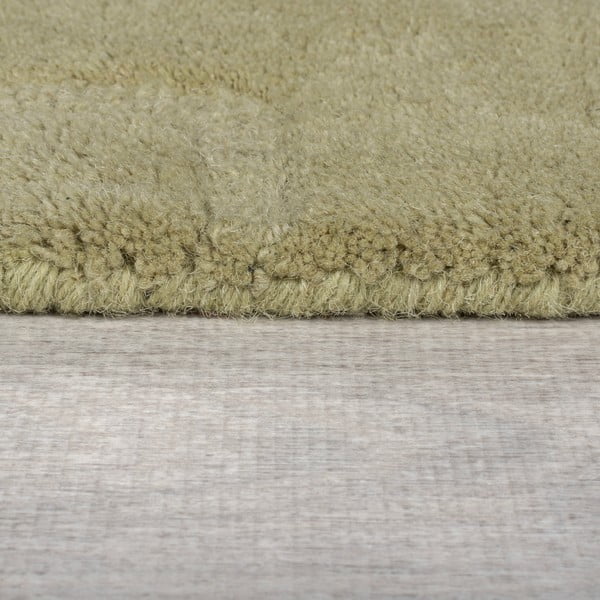Kaki zeleni ručno rađen vunen tepih 200x290 cm Mesmerise Sage – Flair Rugs-image-3