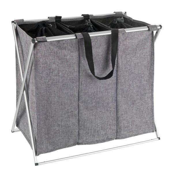 Siva košara za veš s tri odjeljka Wenkoo Trilogia, 130 l-image-1