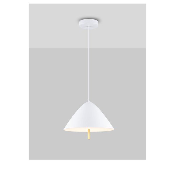 Bijela metalna LED viseća svjetiljka s metalnim sjenilom ø 40 cm Oros – Nova Luce-image-4