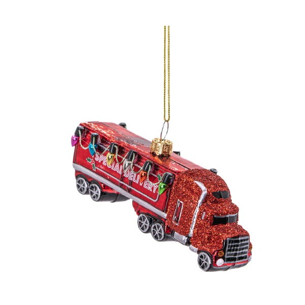 Stakleni ukas za božićno drvce 4,5 cm Red Truck – Sass & Belle