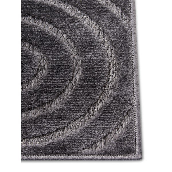 Antracitno sivi tepih 67x120 cm Iconic Wave – Hanse Home-image-3