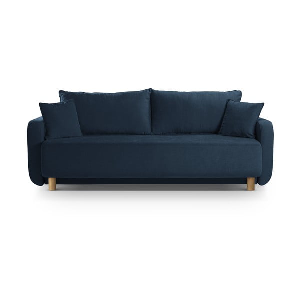 Tamno plava sklopiva/s prostorom za odlaganje sofa 231 cm Elen – Micadoni 
