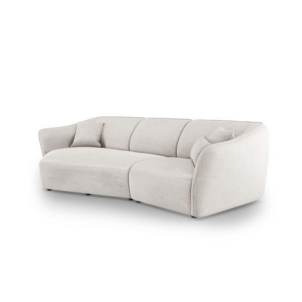 Crna baršunasti kutna garnitura Tokyo – Cosmopolitan Design-image-1