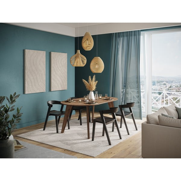 Blagovaonski stol s pločom stola u dekoru oraha u prirodnoj boji 100x180 cm Lago – TemaHome-image-1