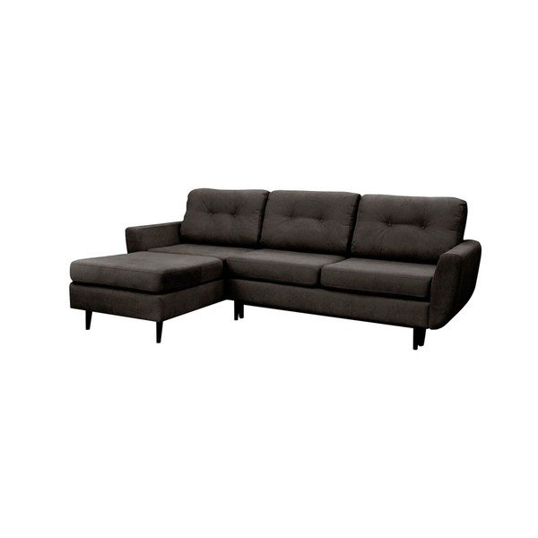 Tamno siva kutna garnitura na razvlačenje s crnim nogama Mazzini Sofas Hortensia, lijevi kut-image-4