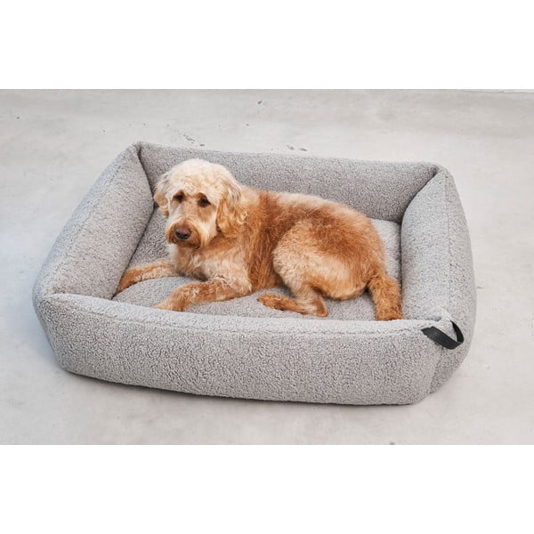 Sivi krevet za pse od boucle tkanine 71x91 cm Senso Pebble M – MiaCara-image-2