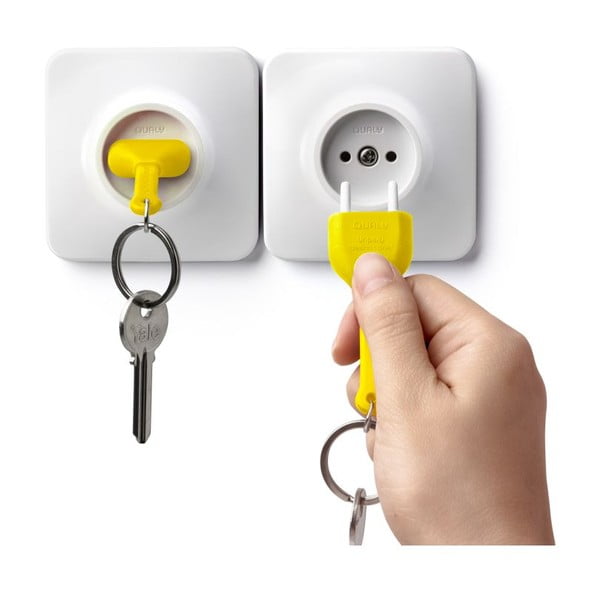 Vješalica za ključeve sa žutim privjeskom za ključeve Qualy &amp; CO Unplug